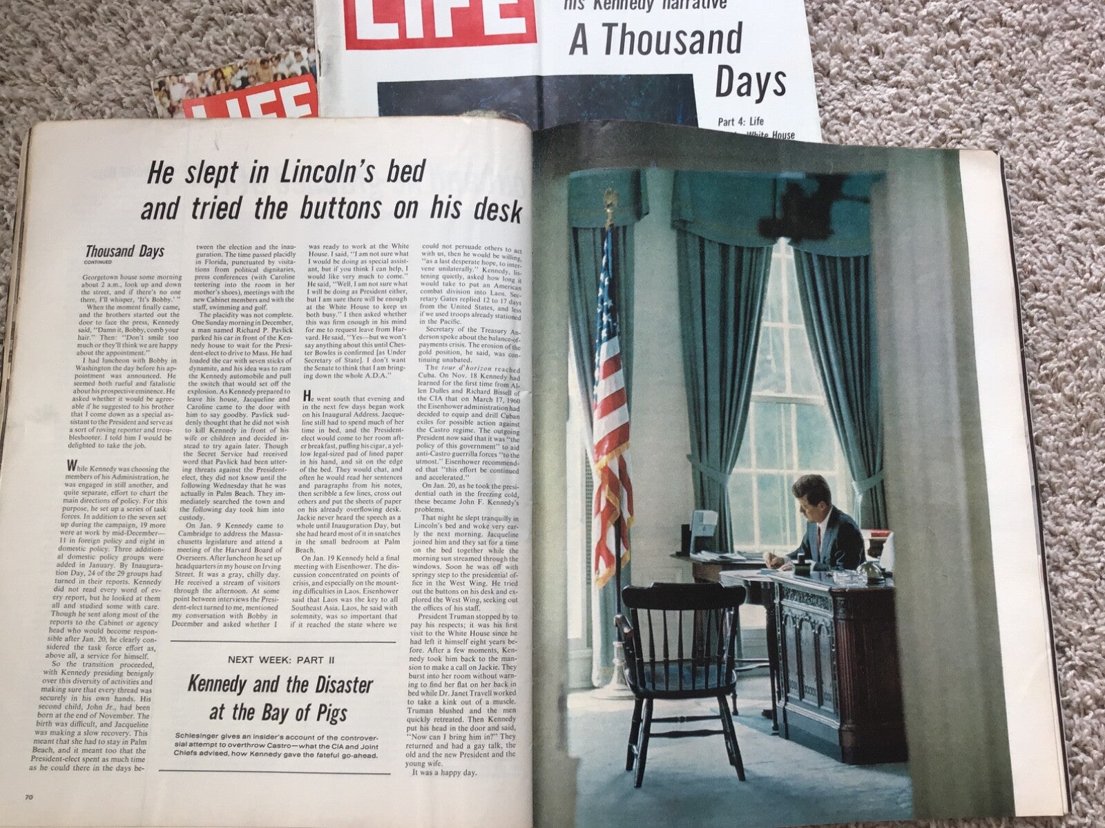 Lot of 8 Vintage John Fitzgerald Kennedy JFK President LIfe Post Look Magazines