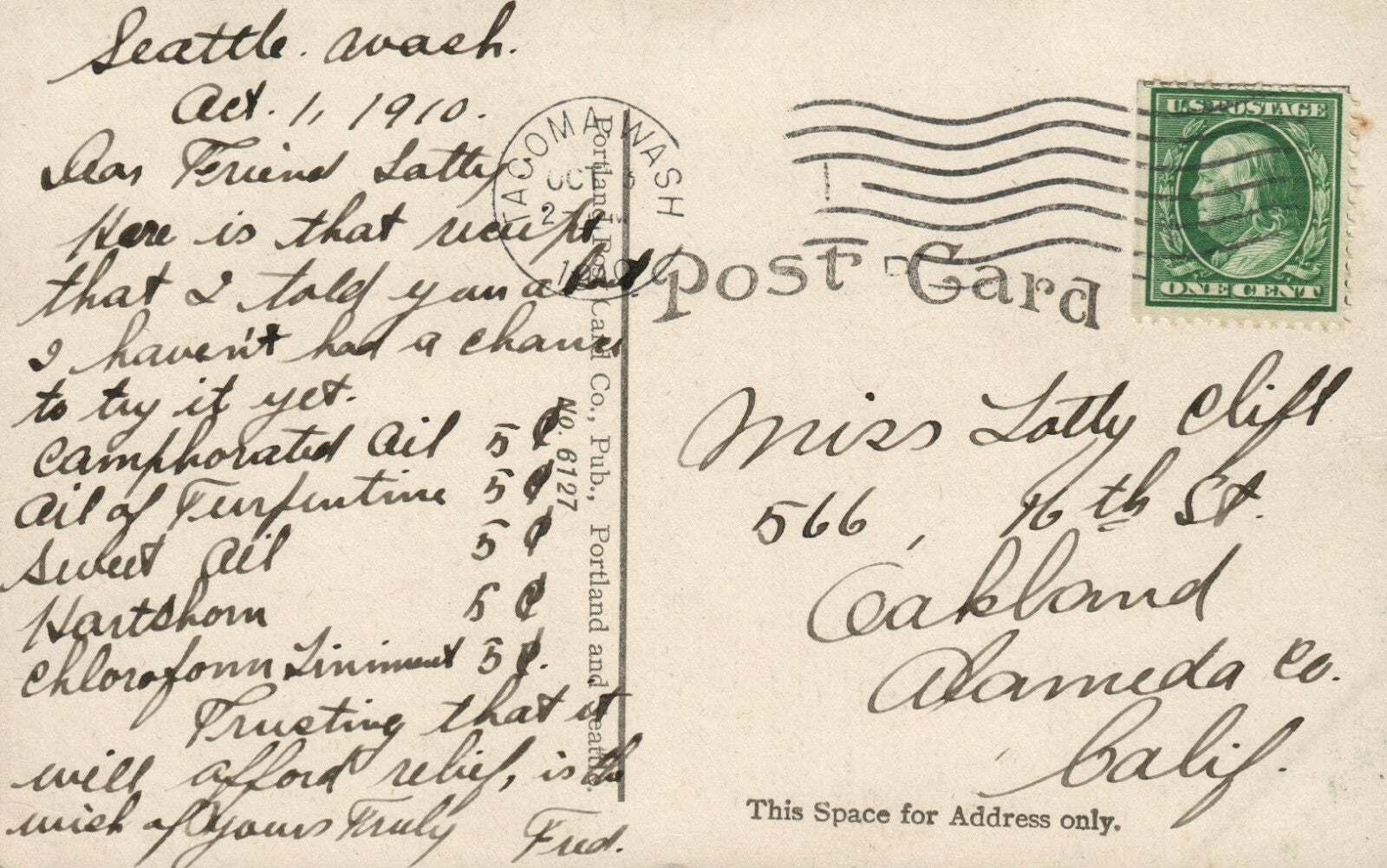 Forestry Building Alaska Yukon Pacific Exposition 1909 Washington Postcard WA