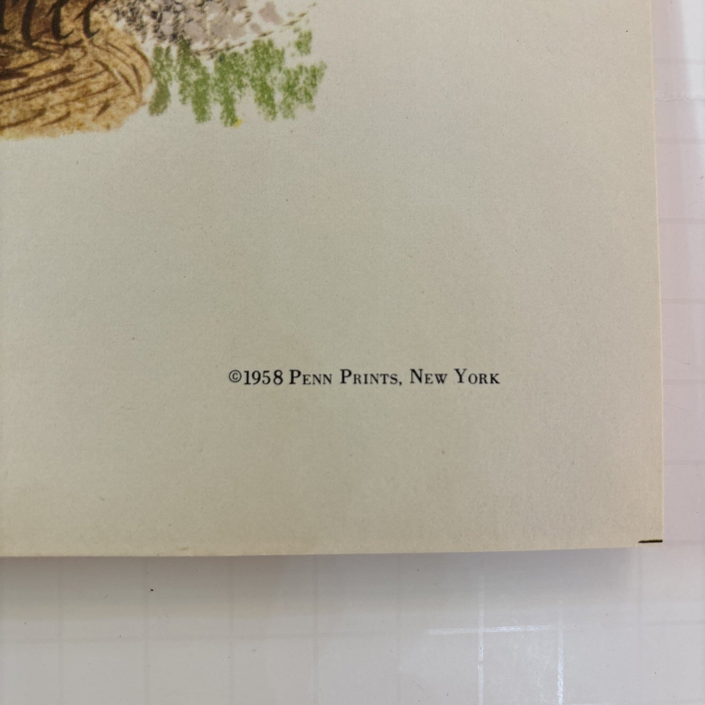 Six (6) Farm Animals Decorative Prints Penn 1958 Leonard Weisgard Yellow Folio