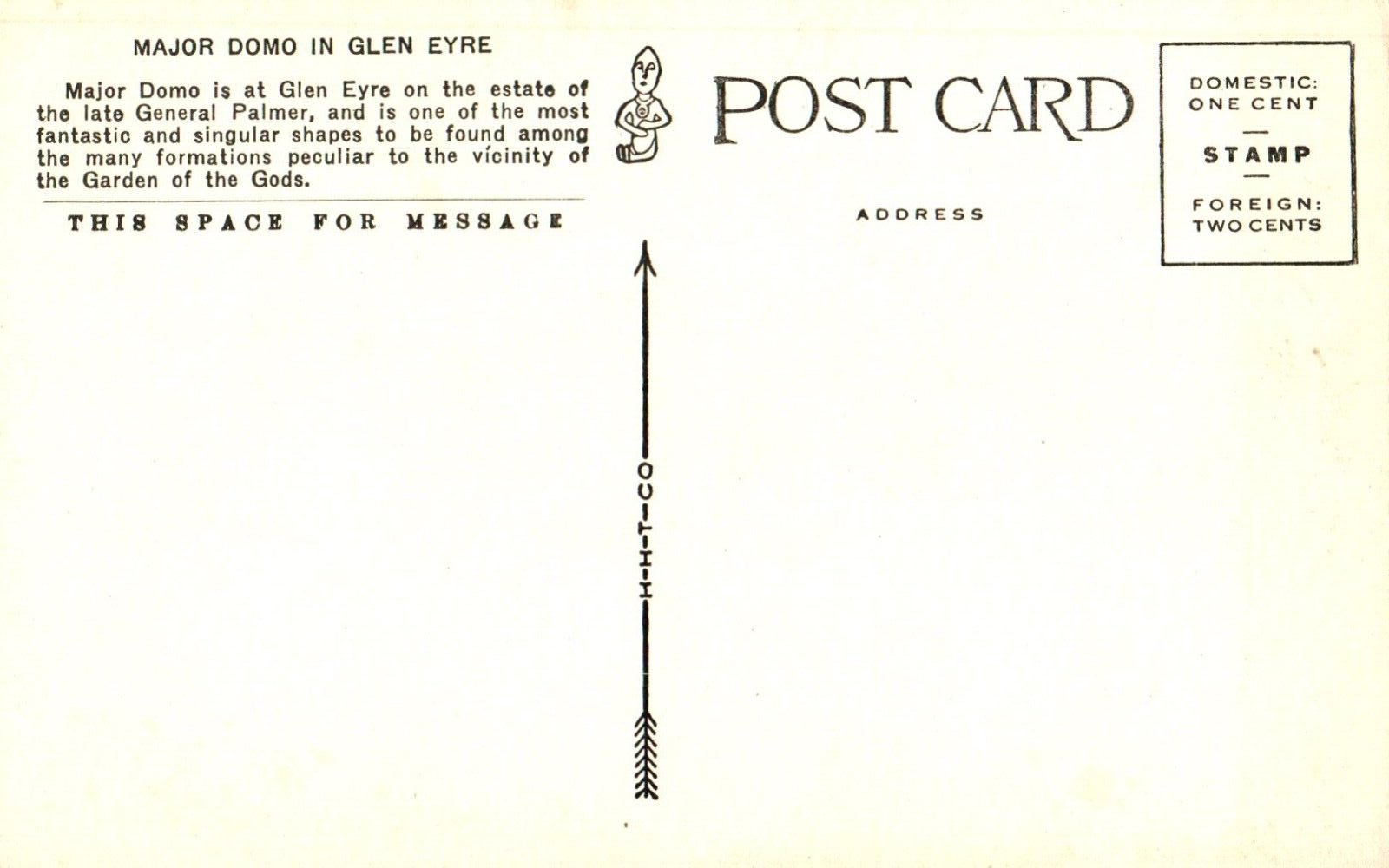 Major Domo in Glen Eyre Colorado CO Postcard