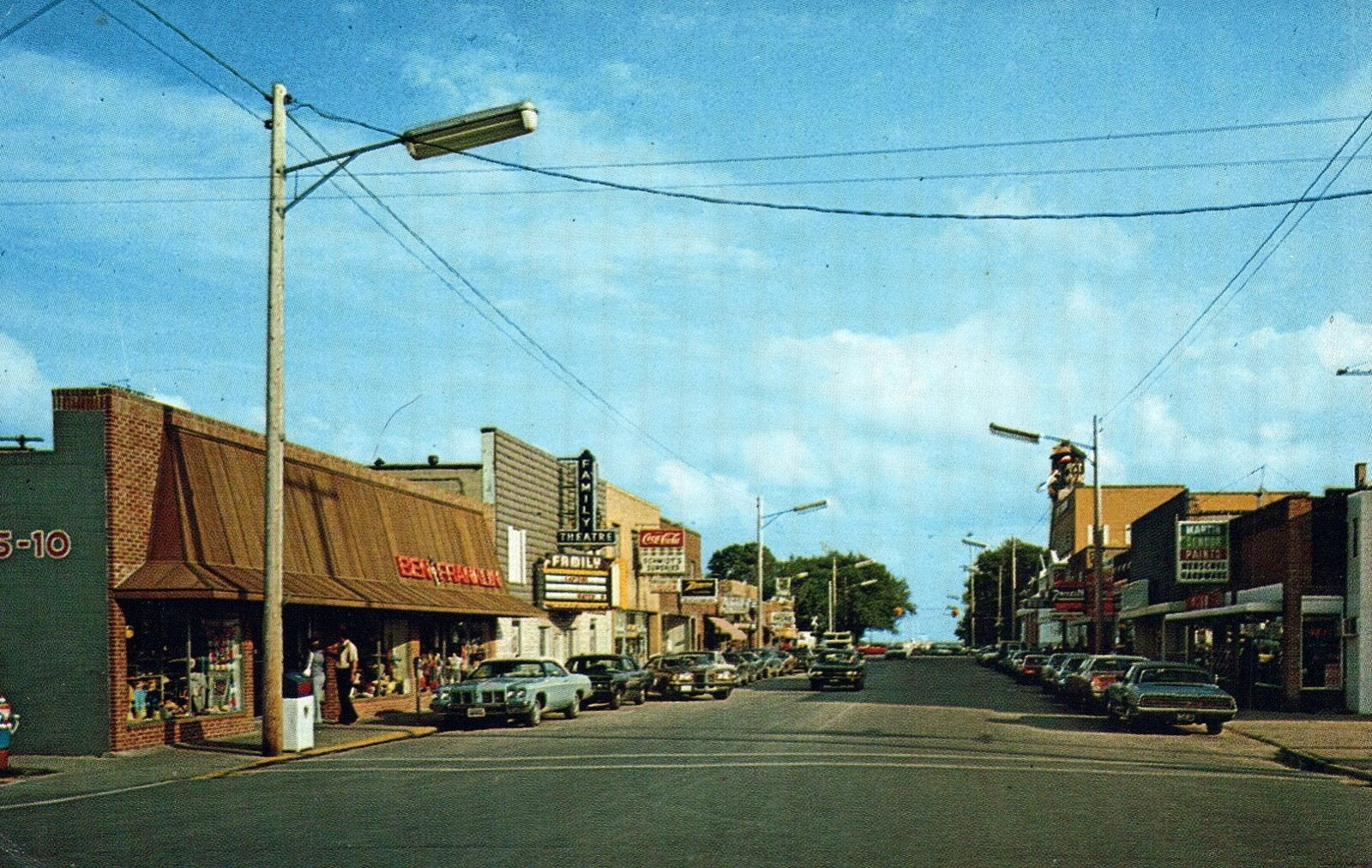 Main Street View of East Tawas MI Mich Michigan Postcard