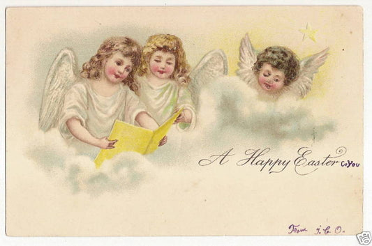 Nash Angel Angels Singing Heaven Easter Postcard Series