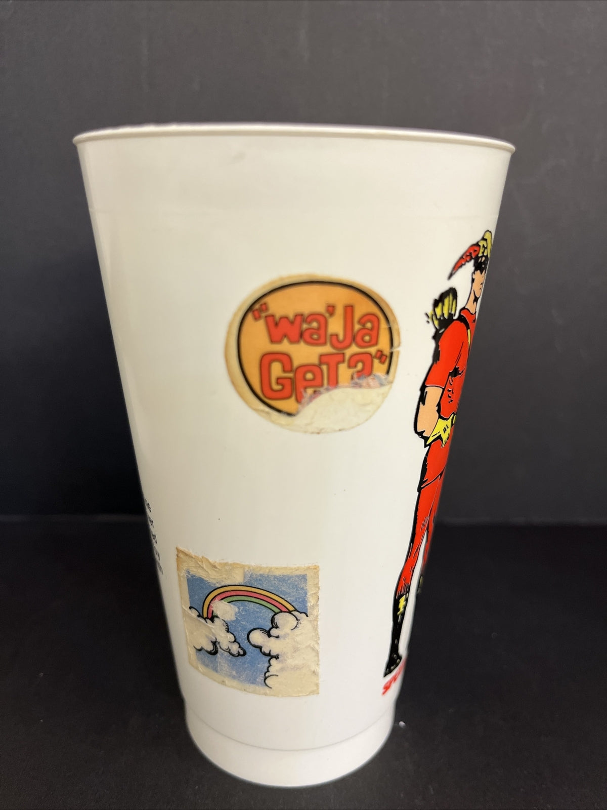 Vintage 1973 7/11 Plastic Slurpee Cup Super Hero "Speedy"