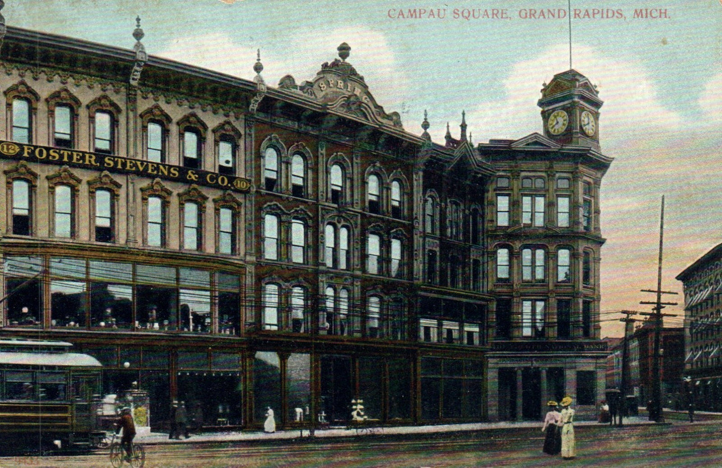 Campau Square, Grand Rapids, Michigan Postcard