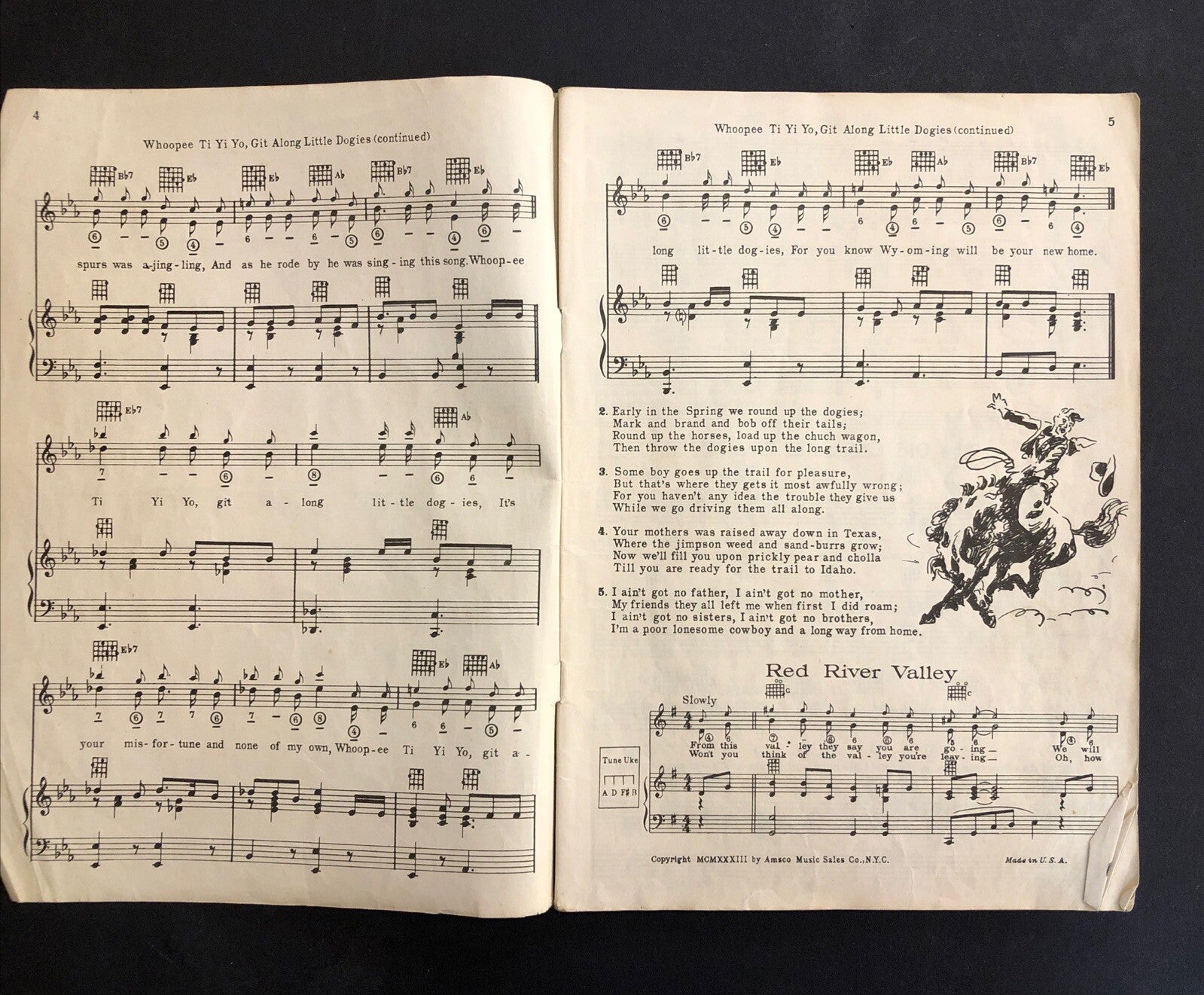 Lot of 3 booklets Asher Sizemore & Little Jimmie's, Cowboy Songs, Lucky Old Sun