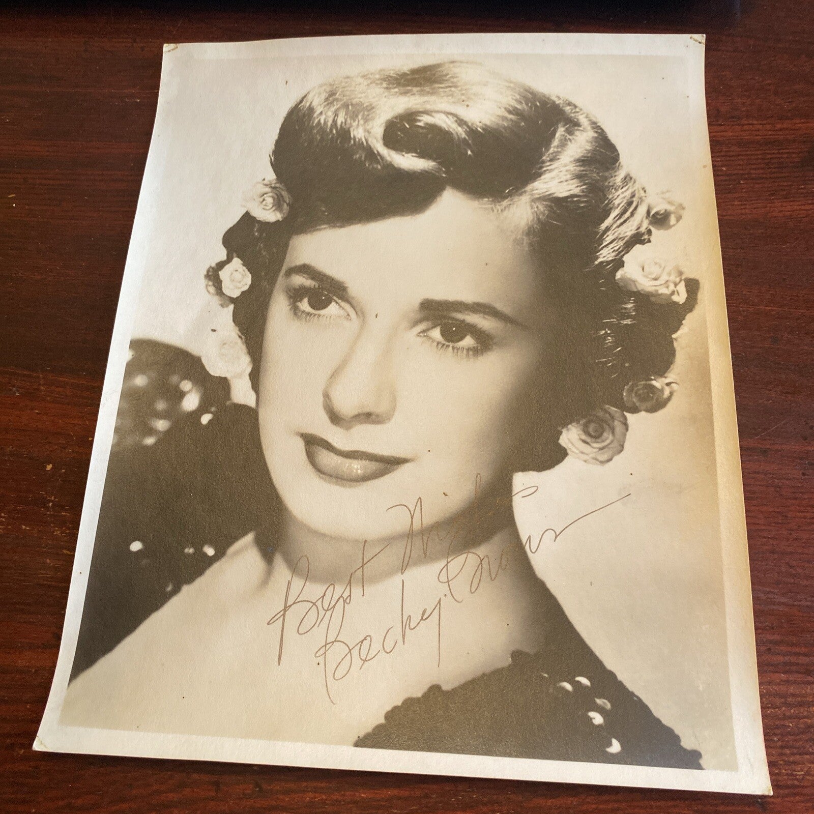 Hollywood Movie star Becky Brown AUTOGRAPHED INK Real PHOTO 8 x 10