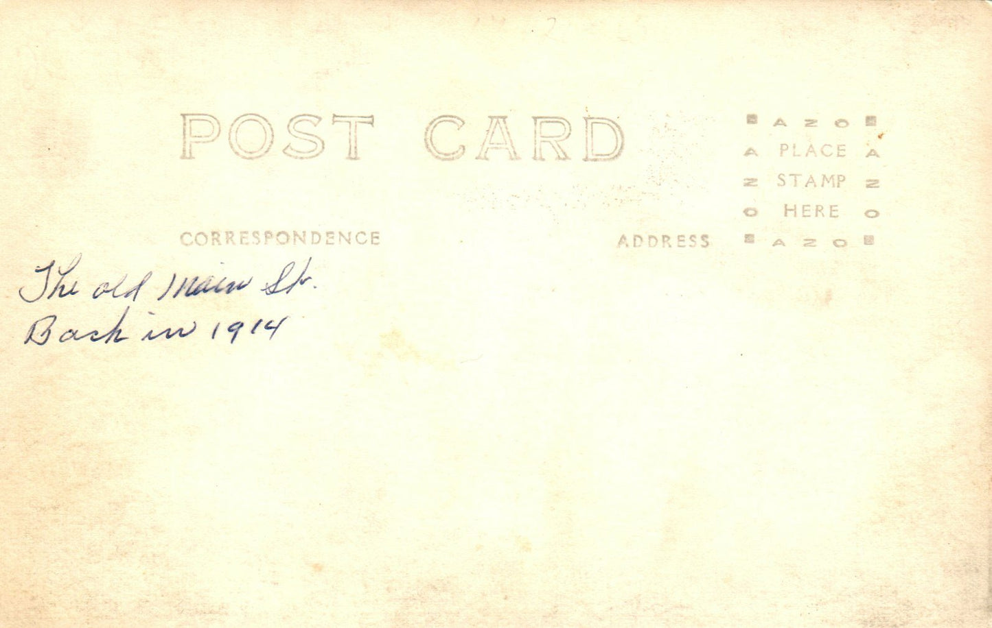 1914 Real Photo Main Street Sunfield Vintage Michigan MI Postcard 