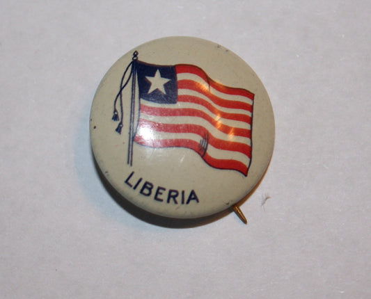 Liberia 3/4" Litho Patriotic Flag Pin