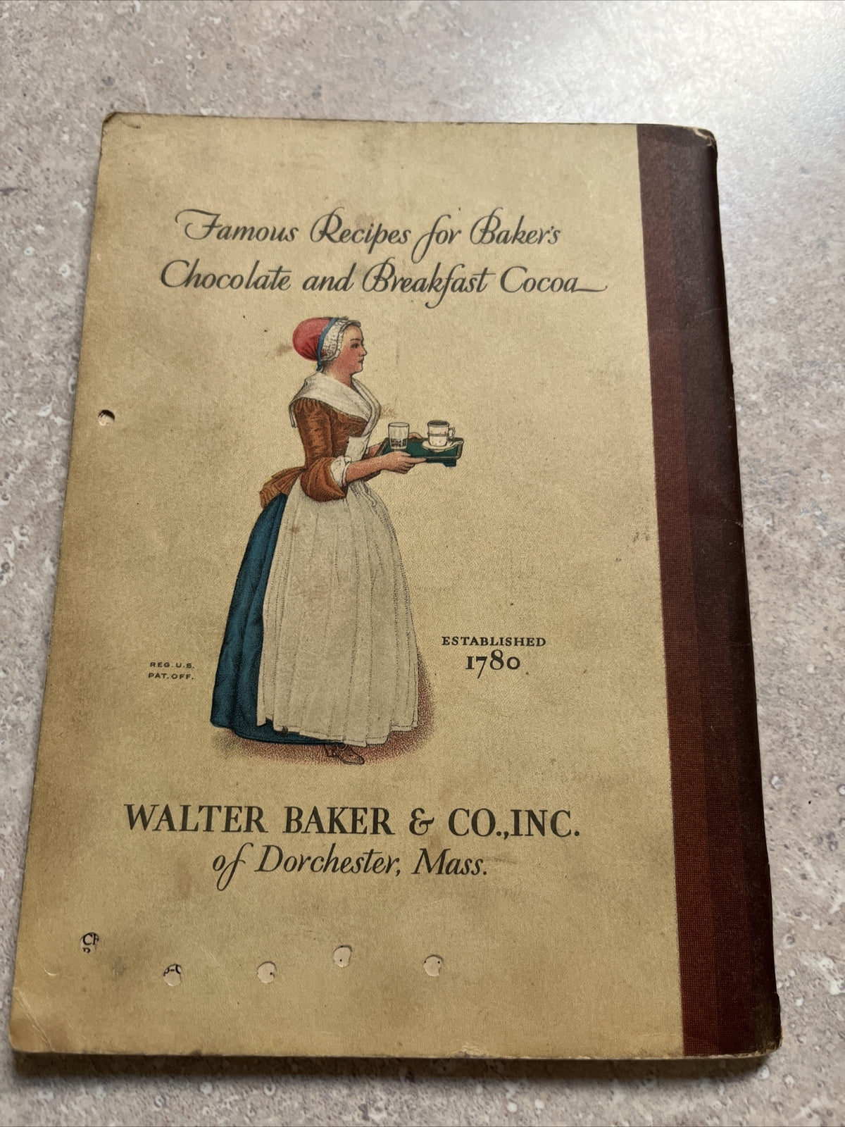 WALTER BAKER & Co 1928 Recipe Booklet Chocolate Breakfast Cocoa Dorchester Mint