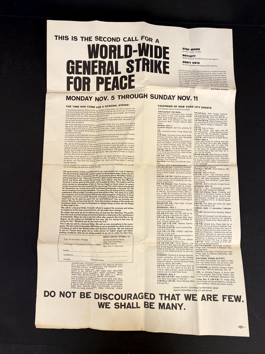 1962 Nuclear Weapons Test Ban Pamphlet No Nukes Strike For Peace 60s Peace