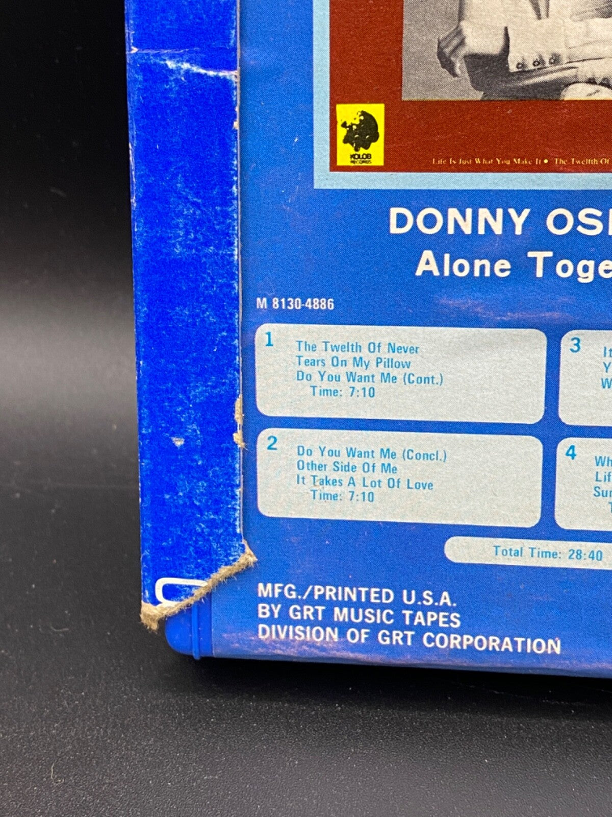 Vintage 8 Track Donny Osmond Alone Together