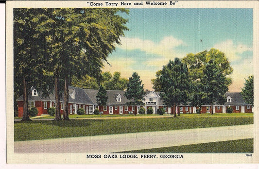 Moss Oaks Lodge Perry Georgia GA  Postcard