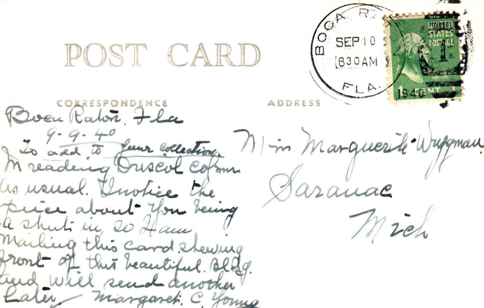 Real Photo Boca Raton Club Stature in Florida Fl Vintage Postcard