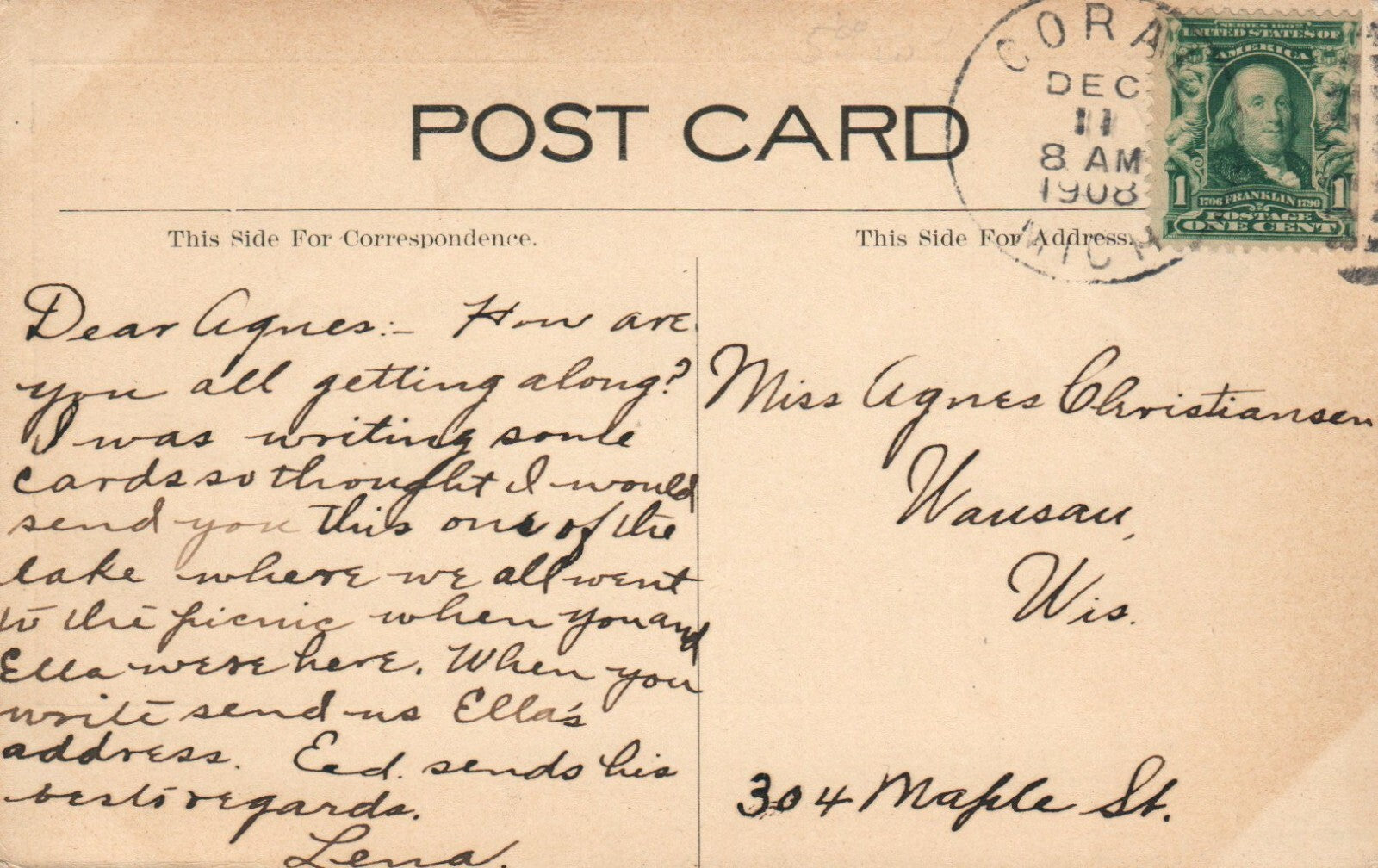 A Cool Spot at Buchanan's Resort in Coral Michigan MI Postcard
