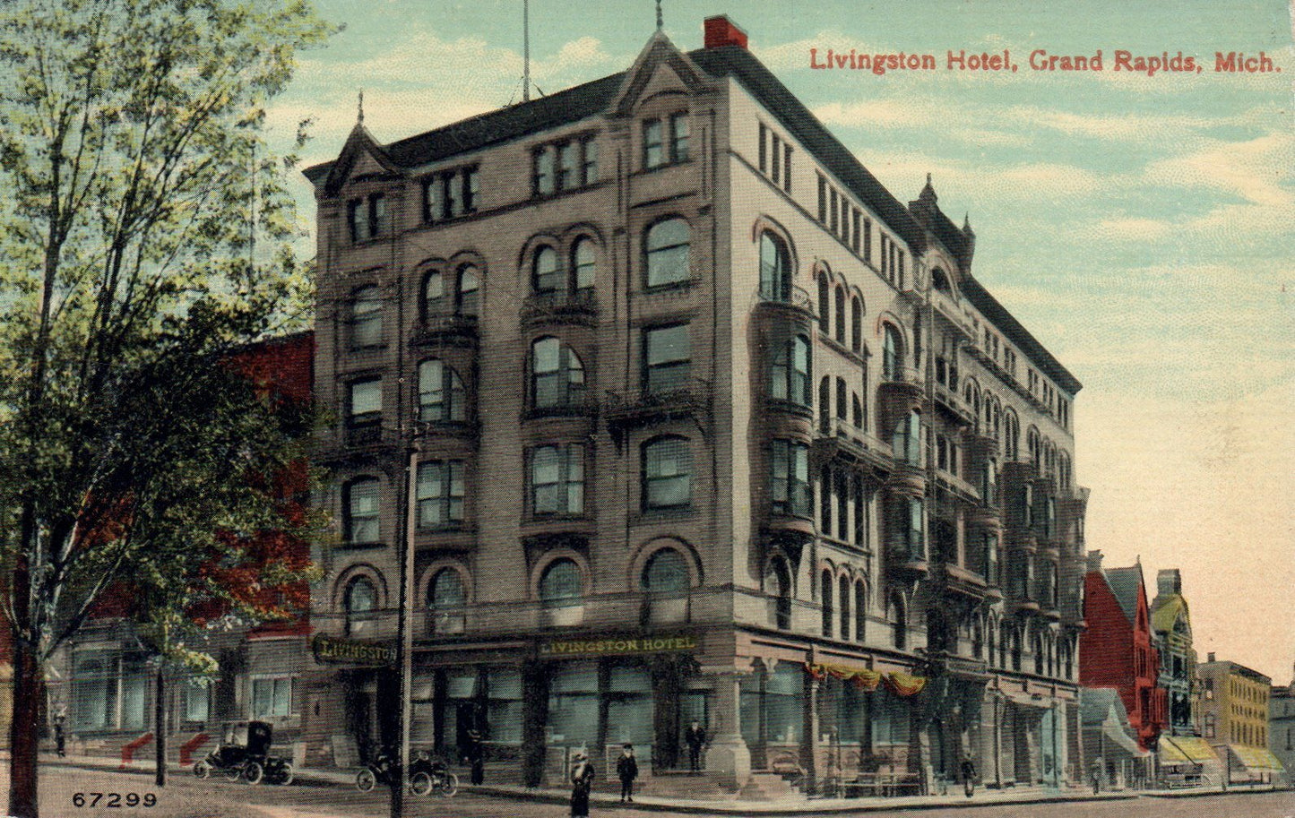 Livingston Hotel, Grand Rapids, Michigan Mich MI Postcard