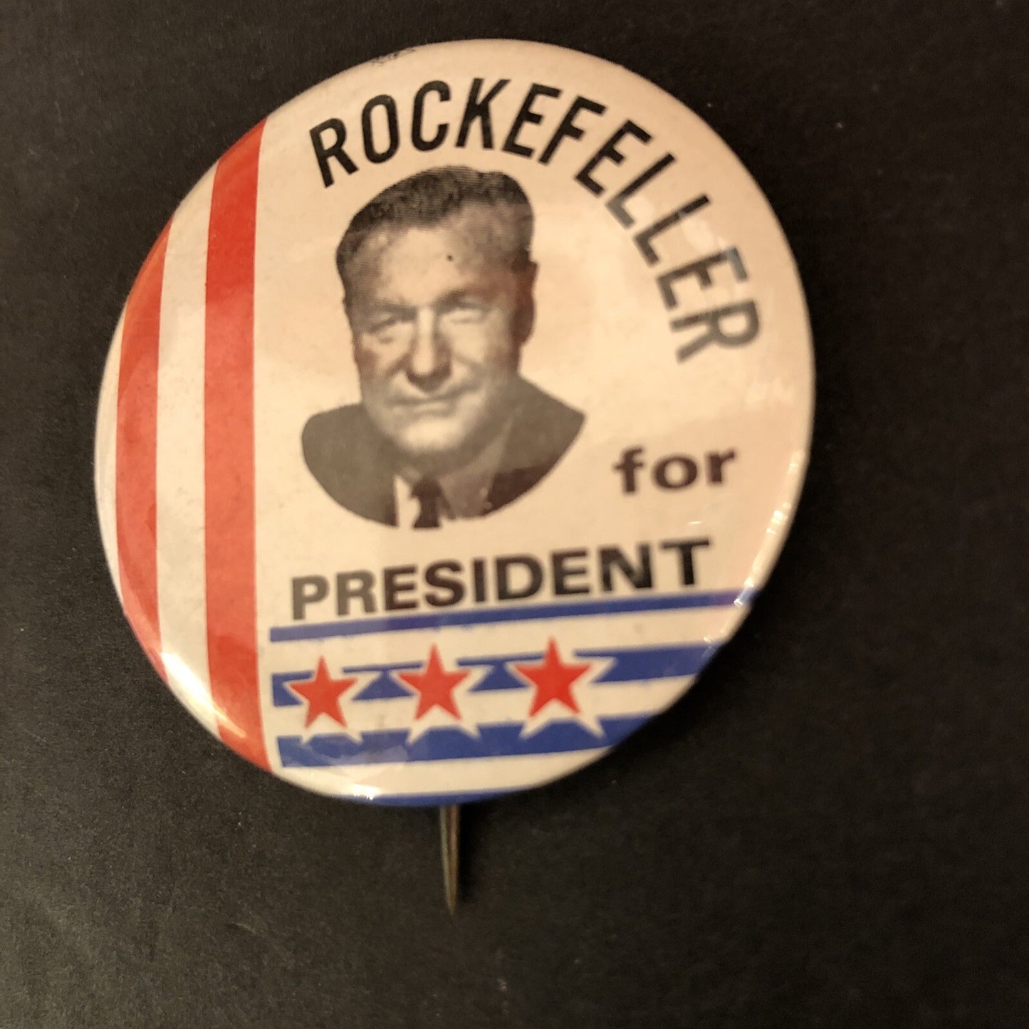 Rockefeller for President Celluloid 1-3/4"  Political Pin