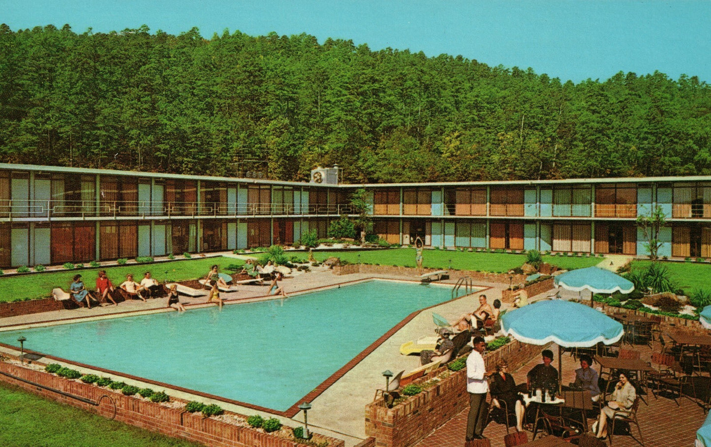 Motel Holiday Inn 1125 E Grand Ave HW 70 E Hot Springs AR Arkansas Postcard
