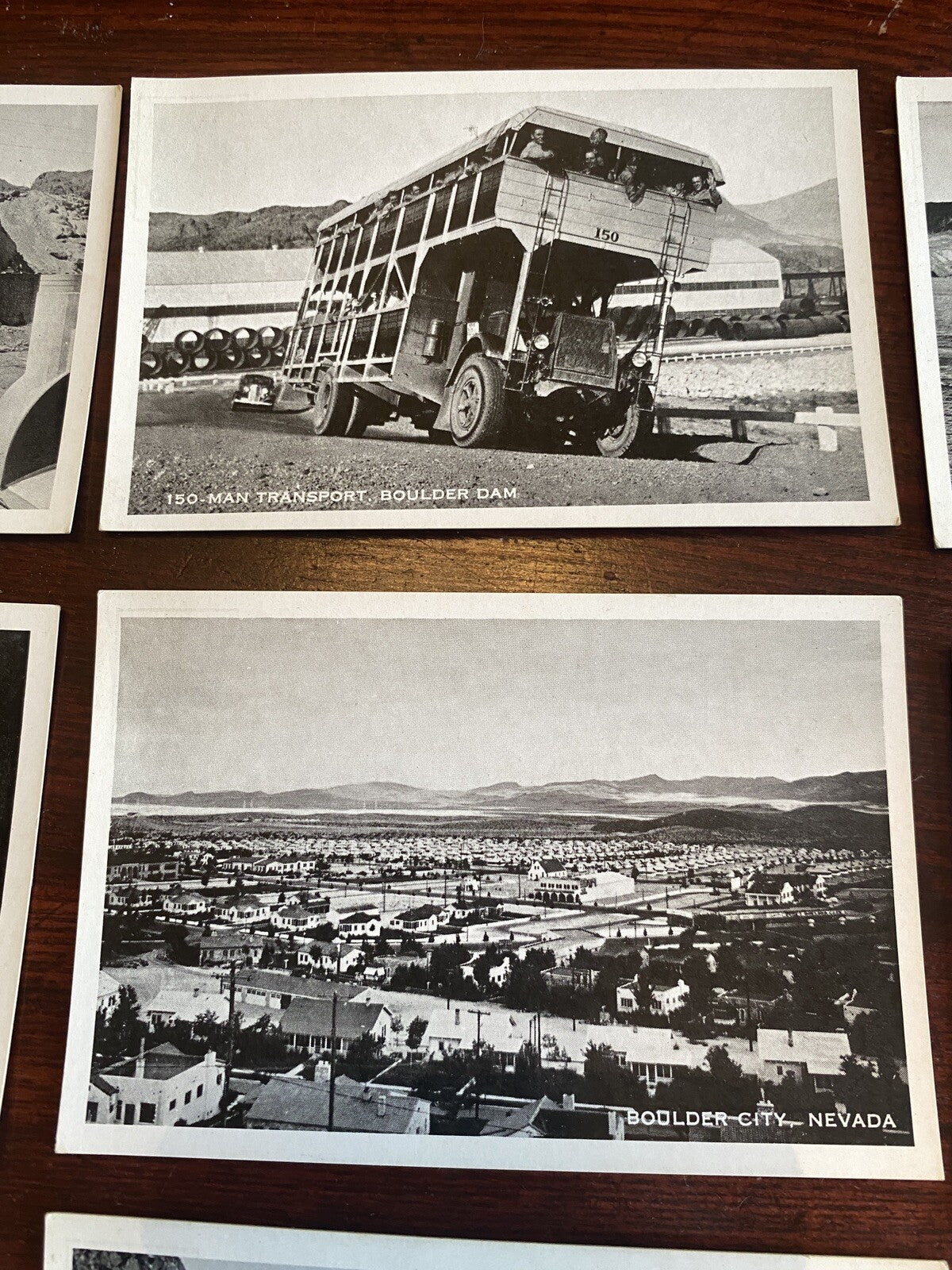 17 Landmark  Boulder City  Hoover Dam Construction Las Vegas Nevada NV Postcard