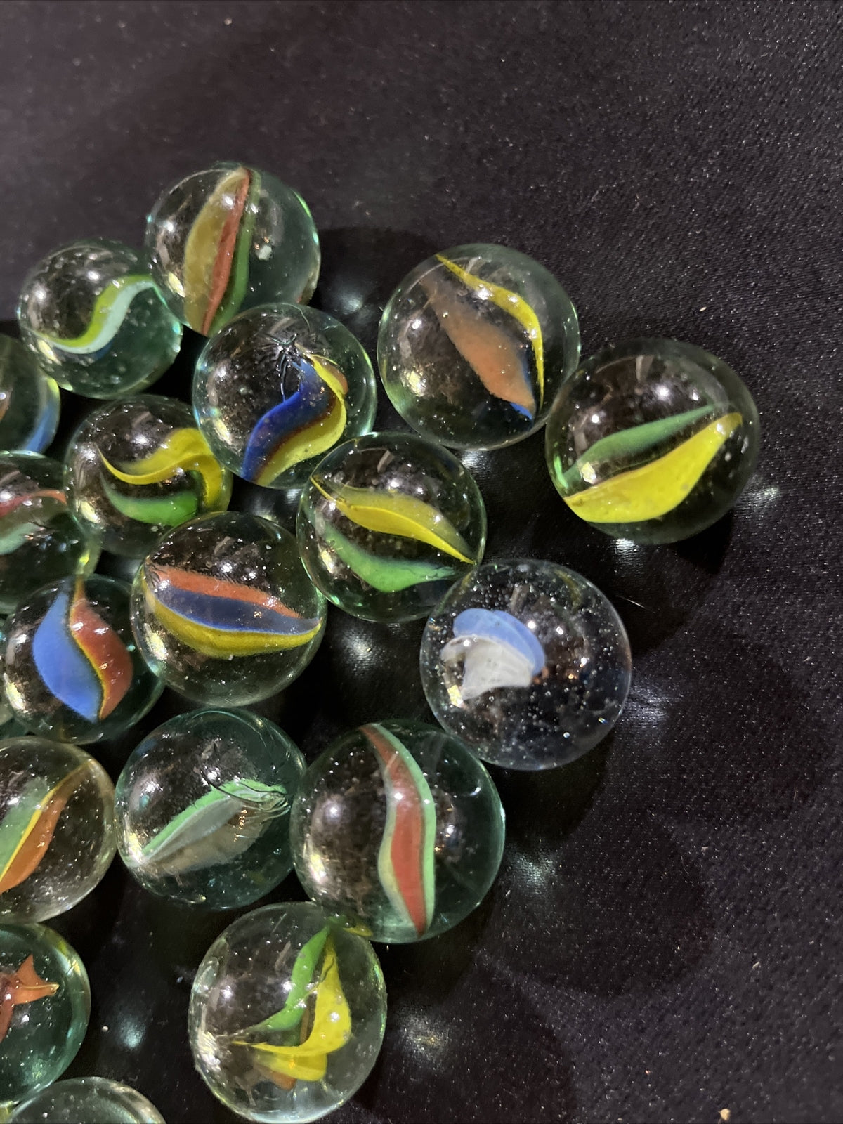 Vintage Lot of 35 Cat’s Eye Marbles.