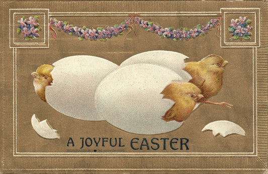 Easter Chicks Hatching Postcard Series 8120