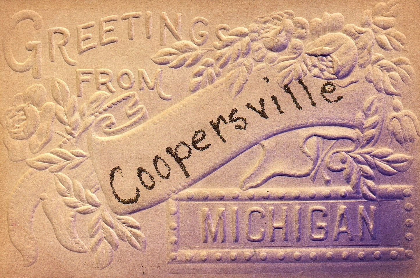Greetings From Coopersville MI Michigan Postcard