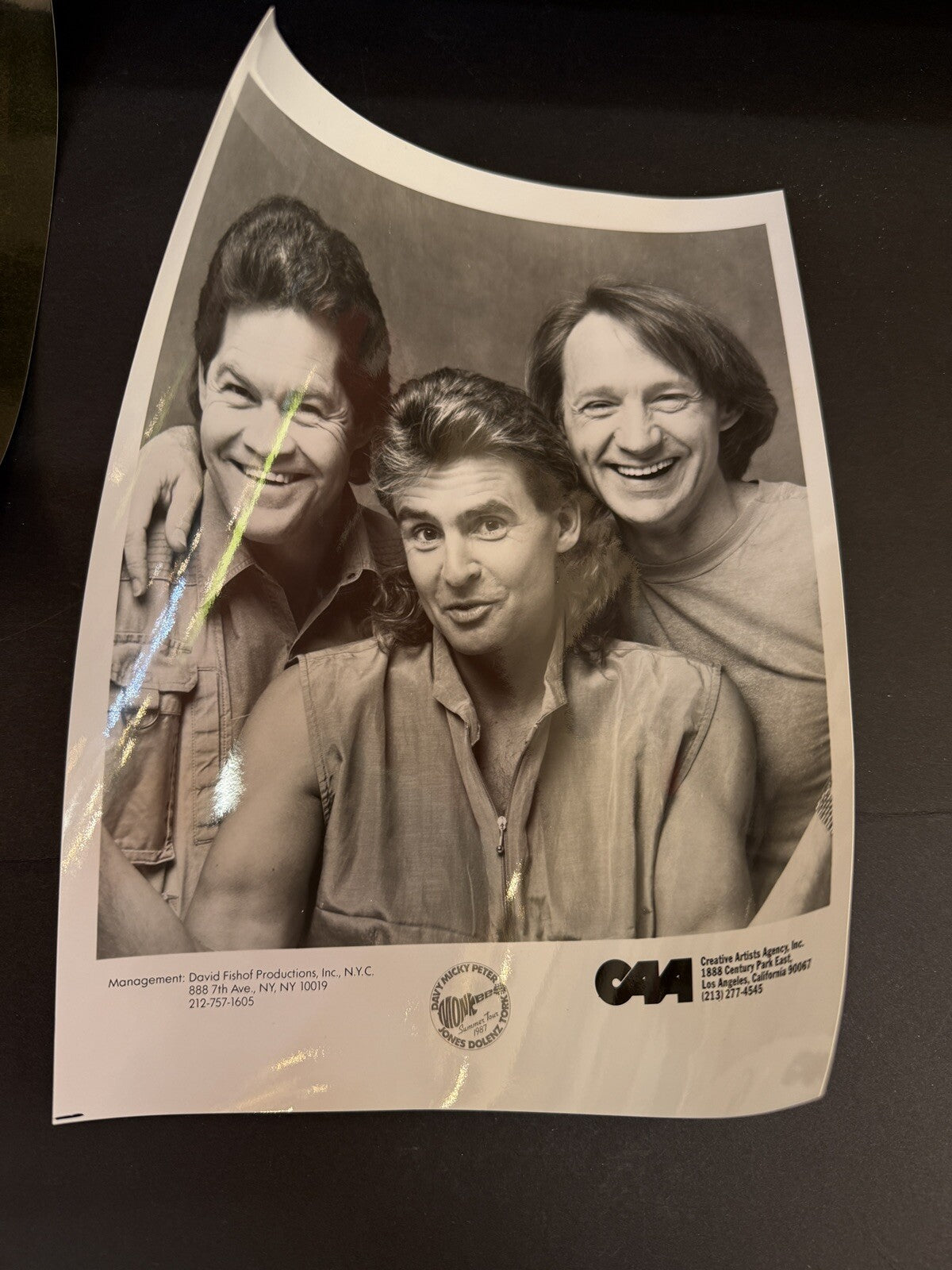2 8 x 10 Real PHOTO The Monkees Band Davy Peter Tork LIVE Photo Creative Arts CA