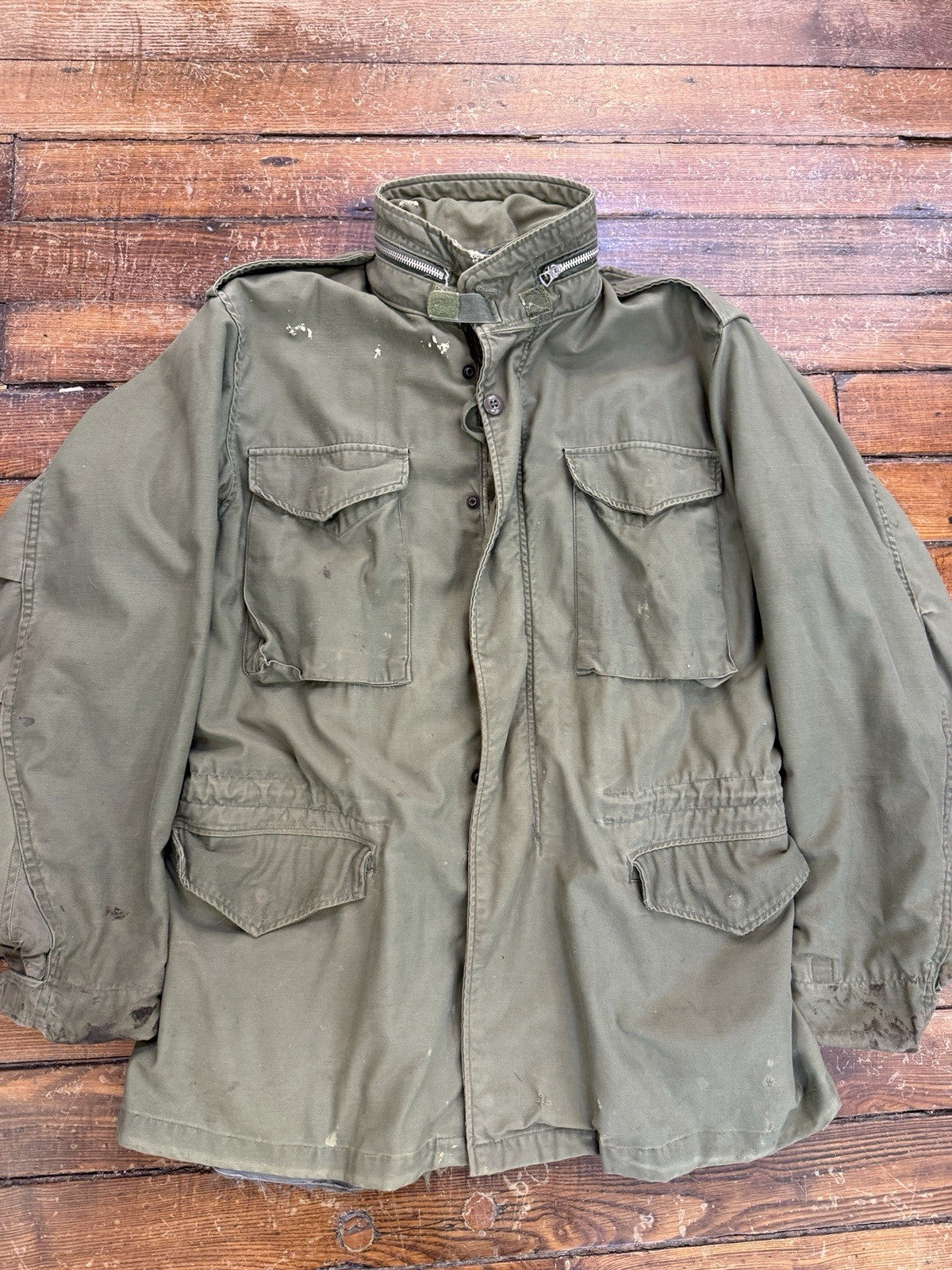 Vintage 1960s M-65 Field Jacket Big Size 24x31 Vietnam Militaria 60s