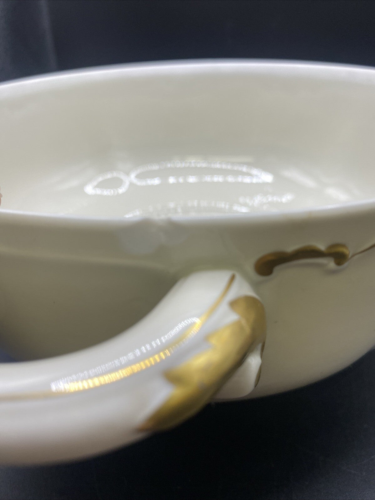 RARE Waldershof Bavaria SMALL Soup Tureen with LID Cream with Gold Rim