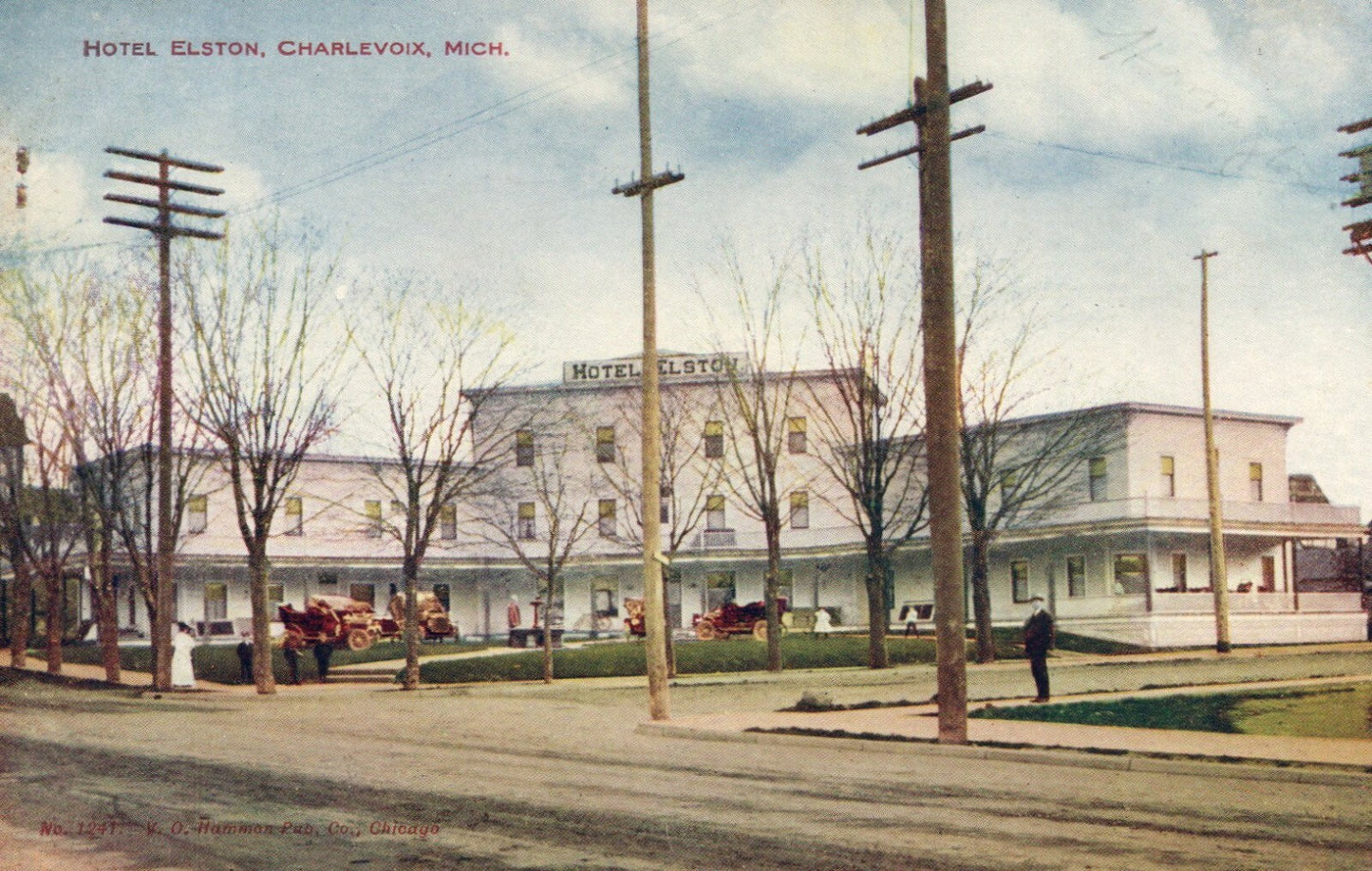 Hotel Elston Charlevoix Michigan MI Postcard 