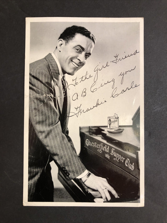 1940s Autographed Photo Signed Frankie Carle American Pianist Bandleader