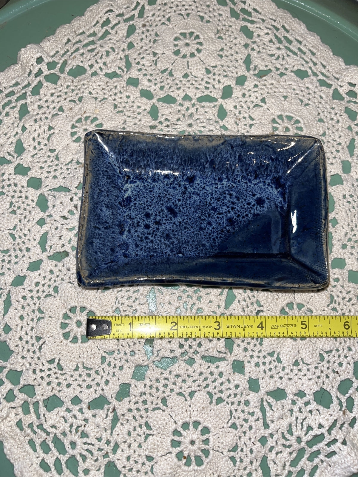 Studio Art Pottery Trinket Dish / Soap Dish  USA Made 5.25”