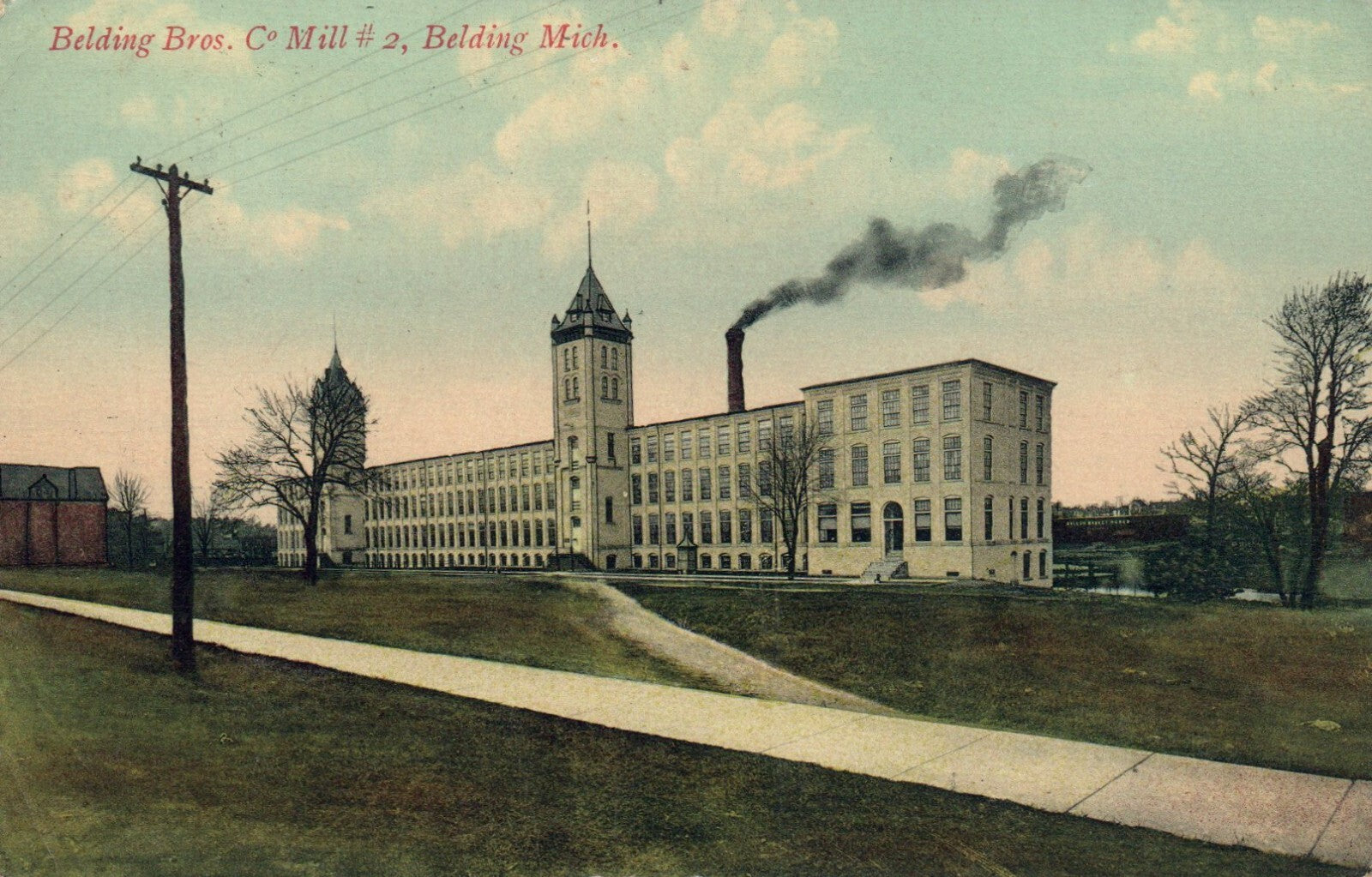 Belding Bros Co Silk Making Mill #2 in Belding Mi Mich Michigan Postcard