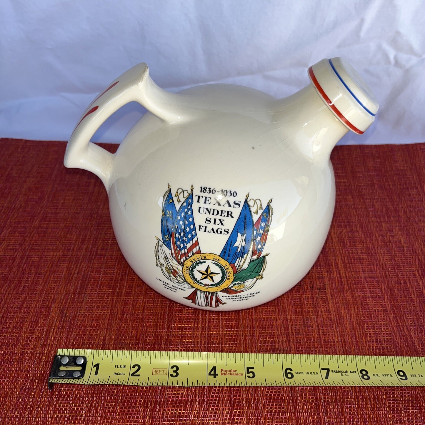 Texas Centennial Water Jug 1936 Vintage by Universal Potteries