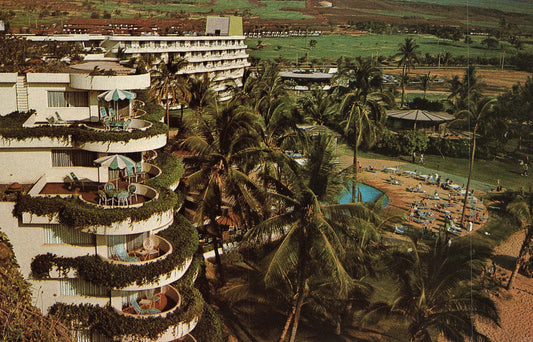 Sheraton Maui Hotel Early Day Capital City Hawaii Vintage Postcard