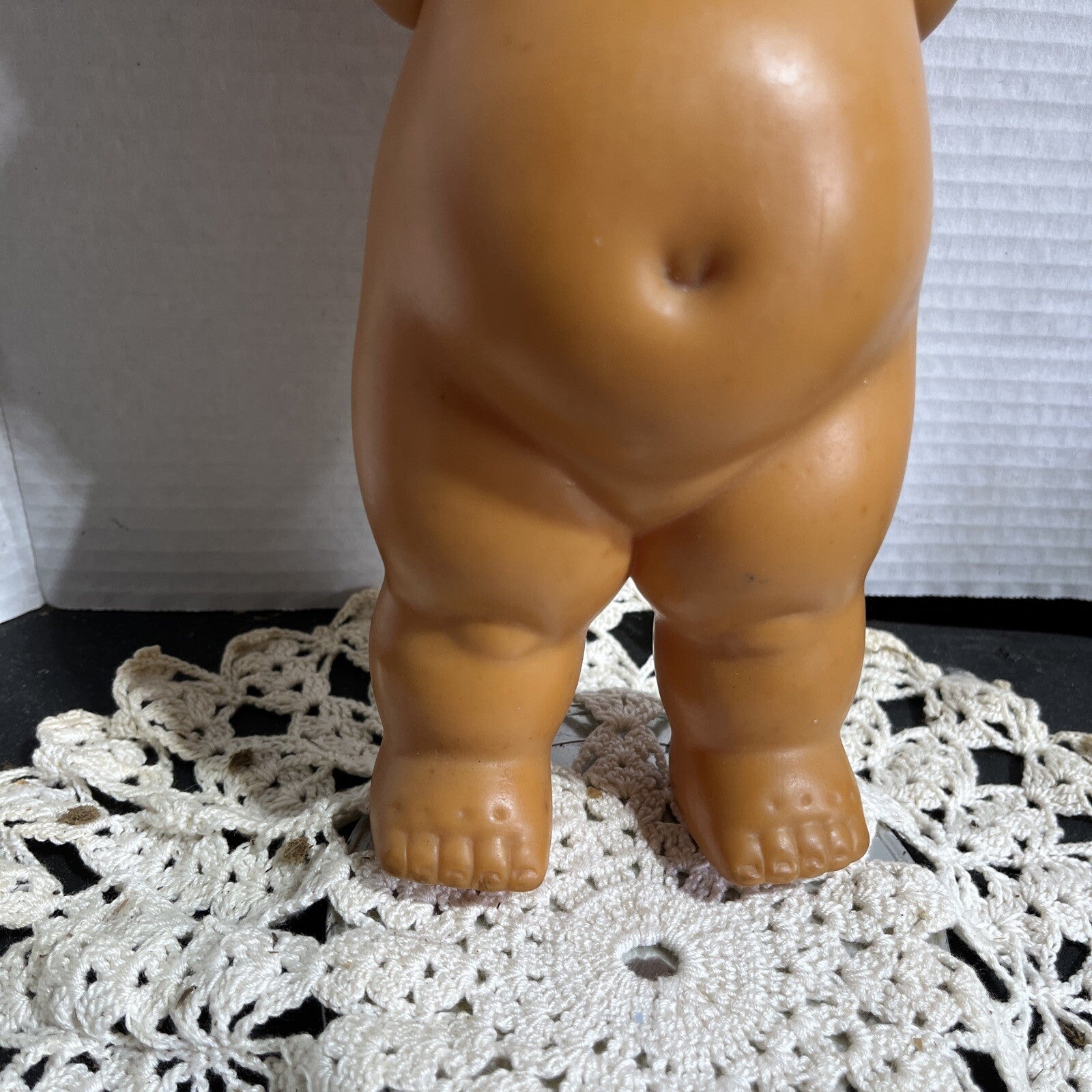 Kewpie Doll Jointed Arms Squeaky Rubber Toy 12” Vintage Retro