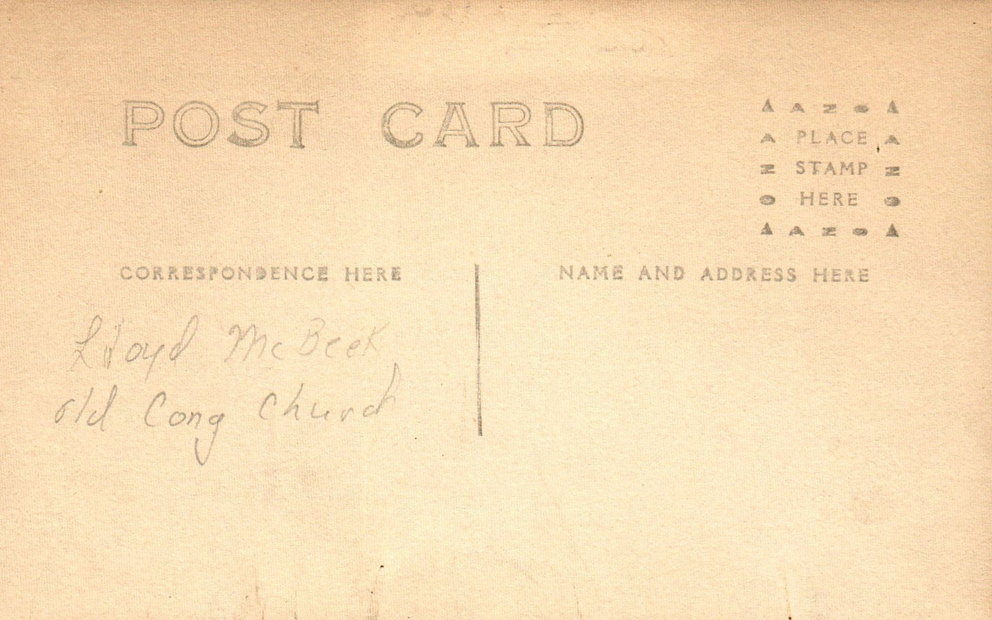 Loyd Mcbeek Standing Outside Church Real Photo Grand Ledge Michigan MI Postcard