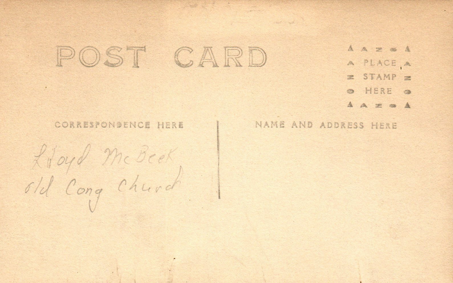 Loyd Mcbeek Standing Outside Church Real Photo Grand Ledge Michigan MI Postcard