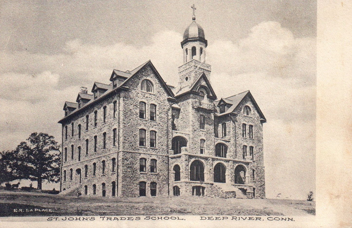 St. Johns Trades School in Deep River CT Connecticut Postcard