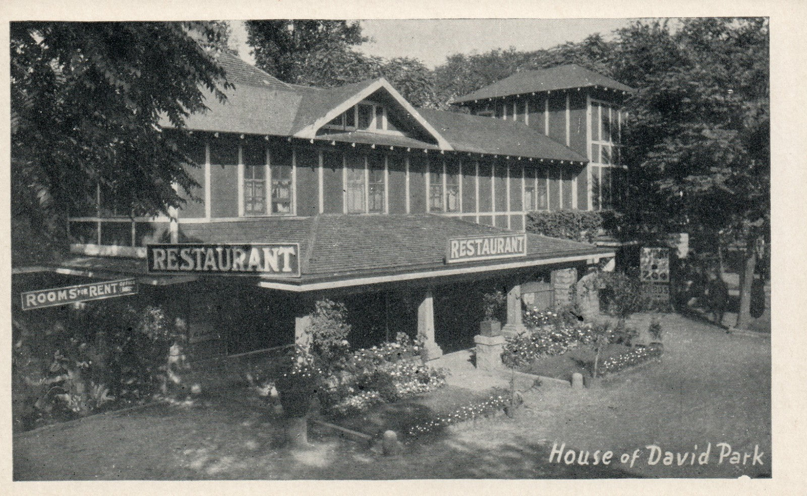 Restaurant Rooms for Rent House of David Benton Harbor MI Michigan Postcard
