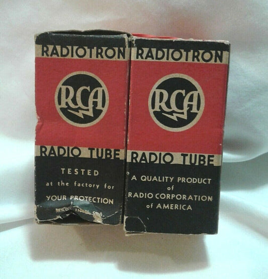 Vintage Pair of RCA 25L6 GT G Radiotron Radio Tubes Open Box