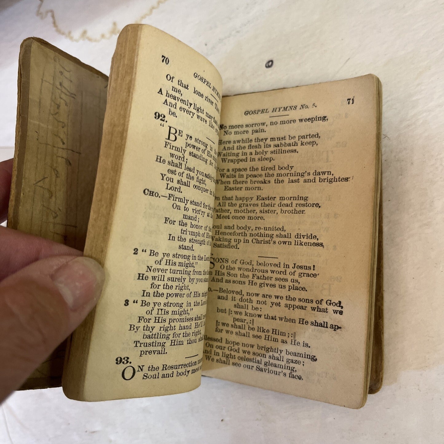 Gospel Hymns No. 5 (Words Only) by Ira Sankey 1887