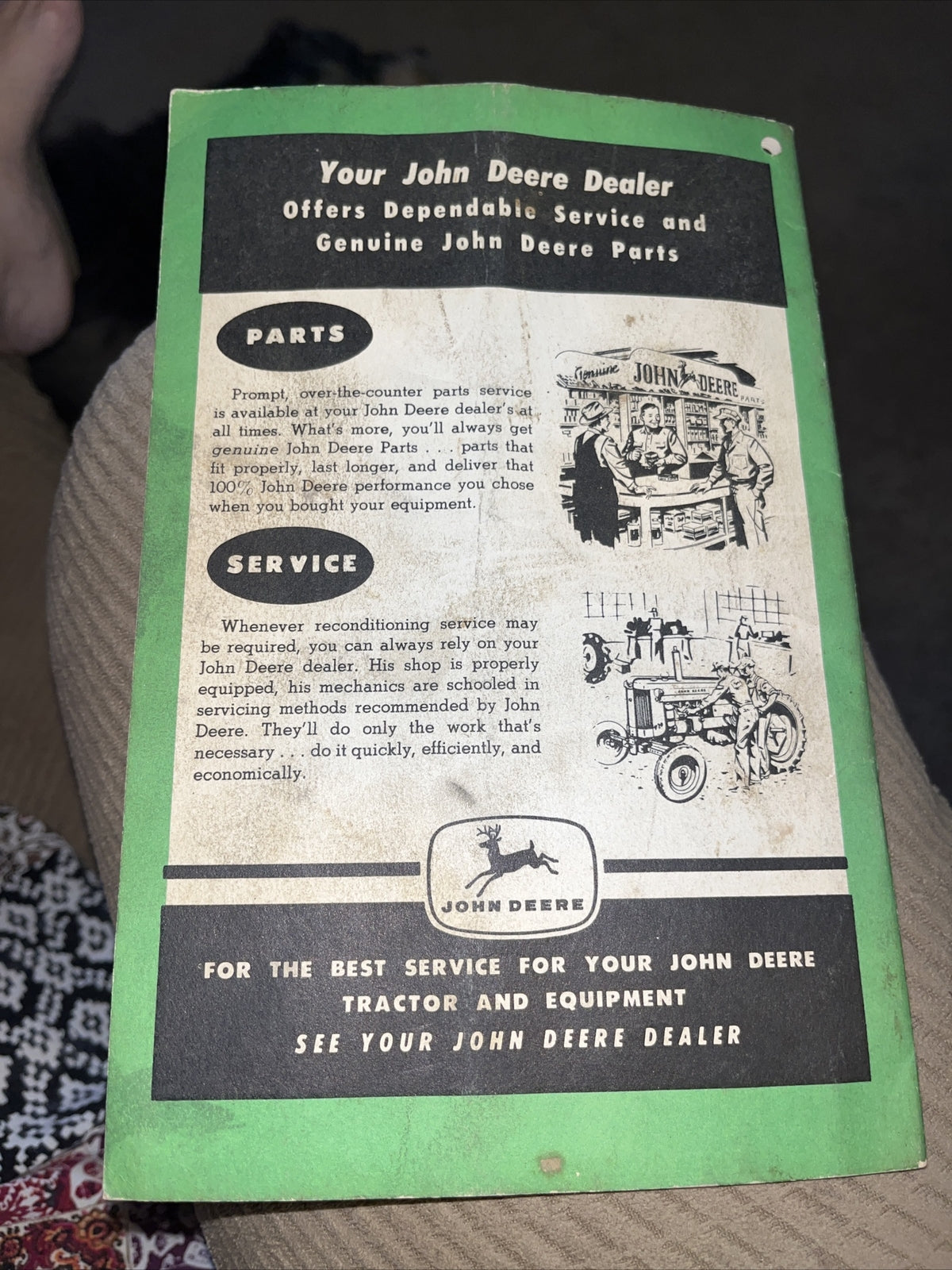 Vtg John Deere 15 Rotary Chopper, OM-E30-857 Operator's Manual