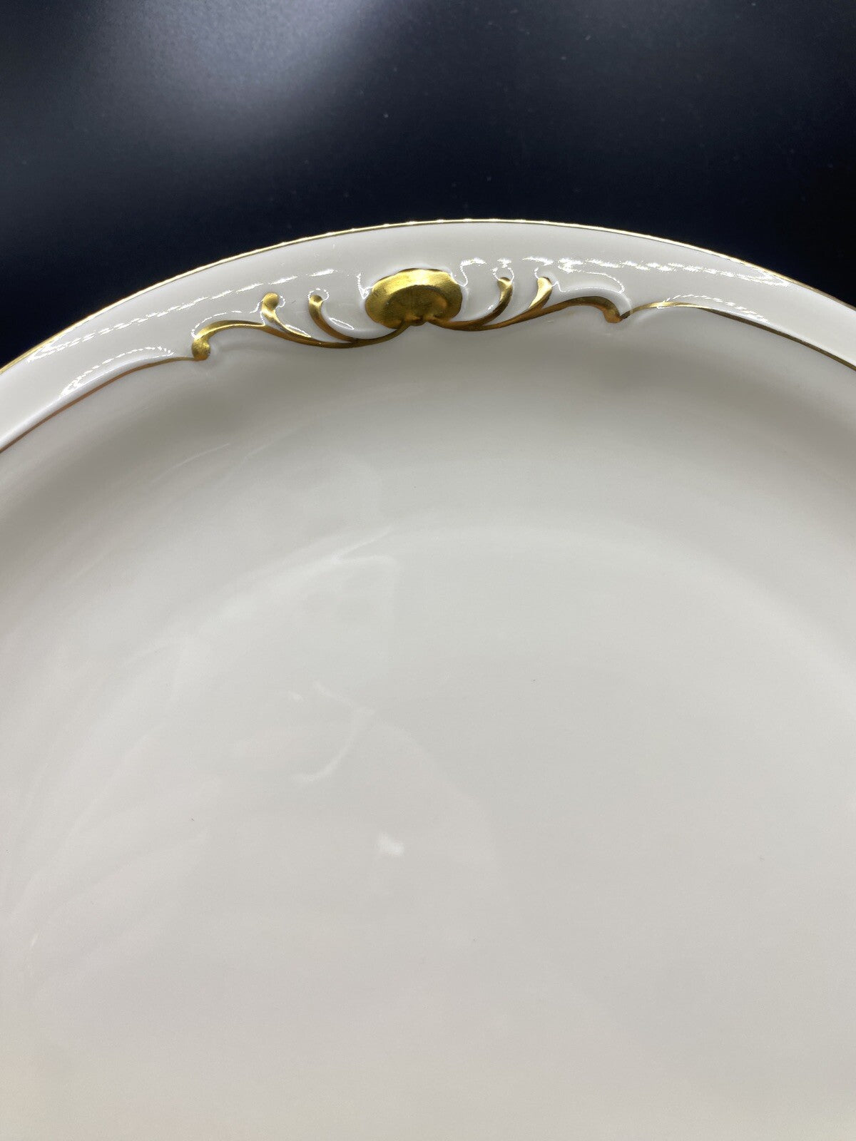RARE Waldershof Bavaria Round SERVING Platter with handles Cream with Gold Rim