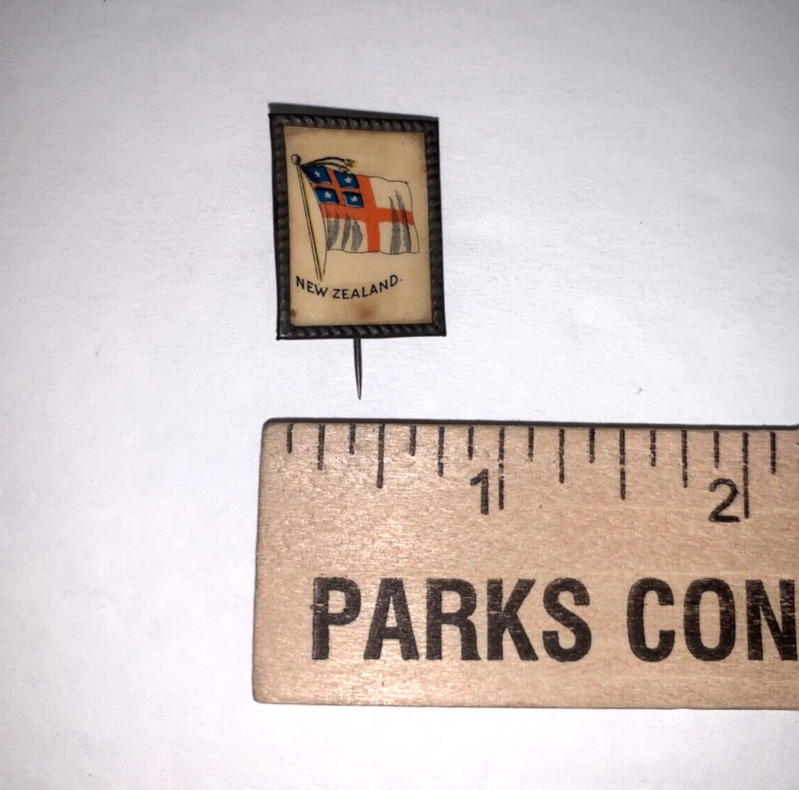 Vintage Java Coffee Souvenir Country Flag (New Zealand) Pinback