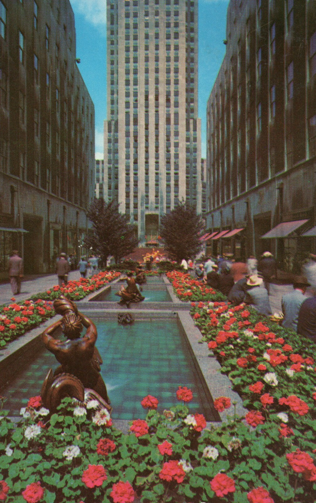 The Channel Garden Rockefeller Center NY New York Postcard