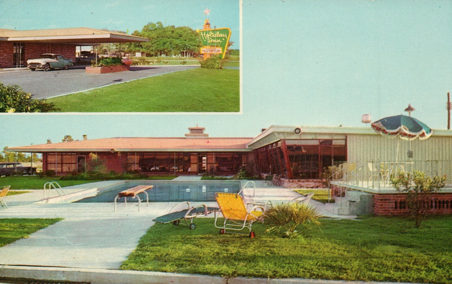 Holiday Inn Motel US Hwy 90 East Pascagoula MS Mississippi Postcard