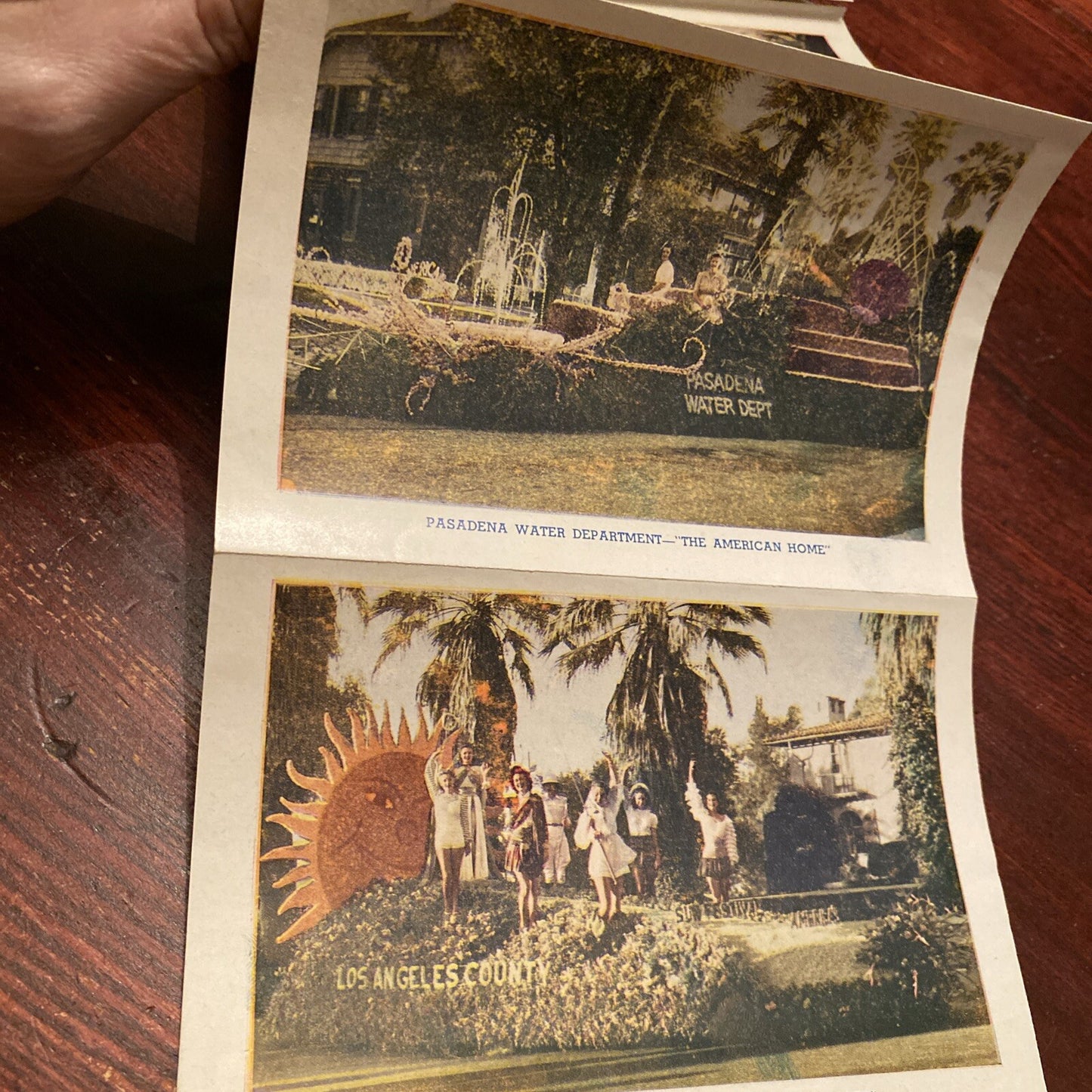 1941 Tournament Of Roses Rose bowl Parade Floats CA California Postcard Folder