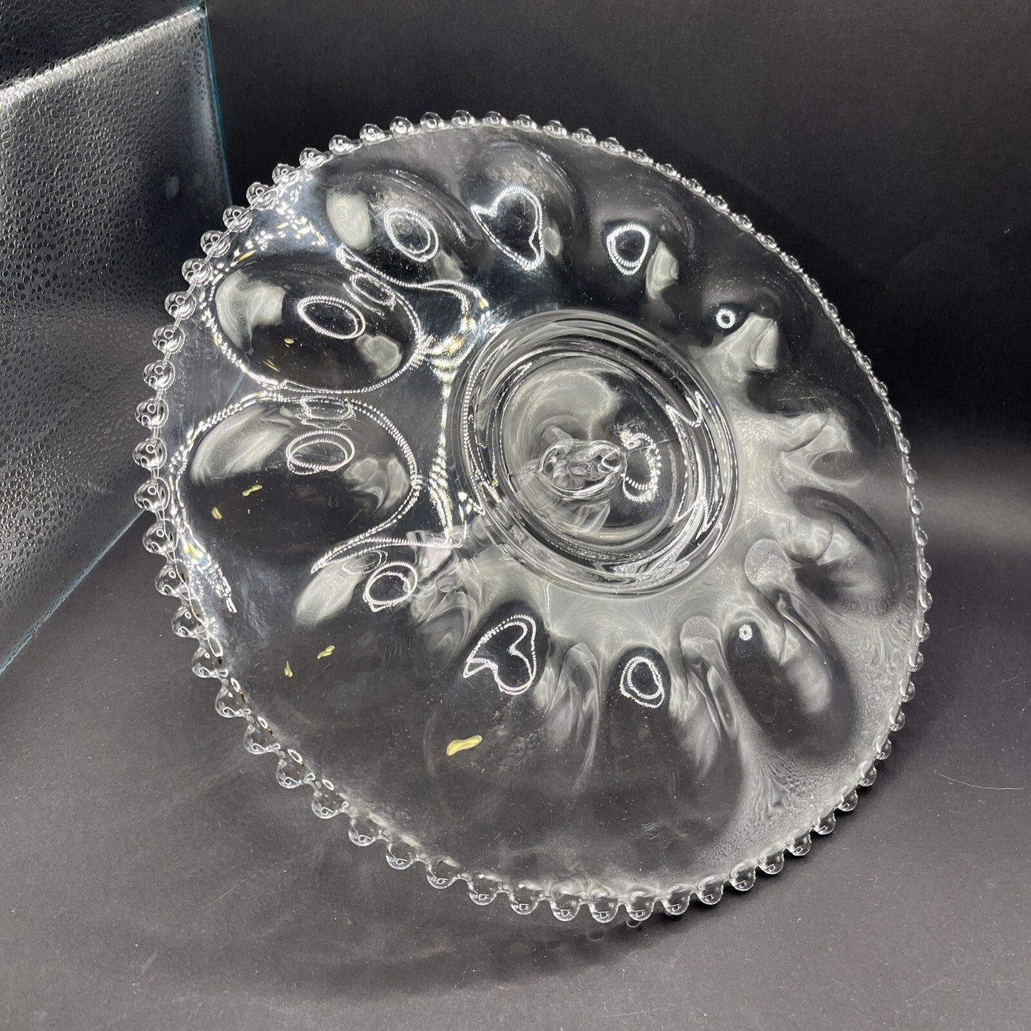 VINTAGE IMPERIAL GLASS 400 154 "CANDLEWICK" 11 1/2" DEVILED EGG SERVER - NICE !