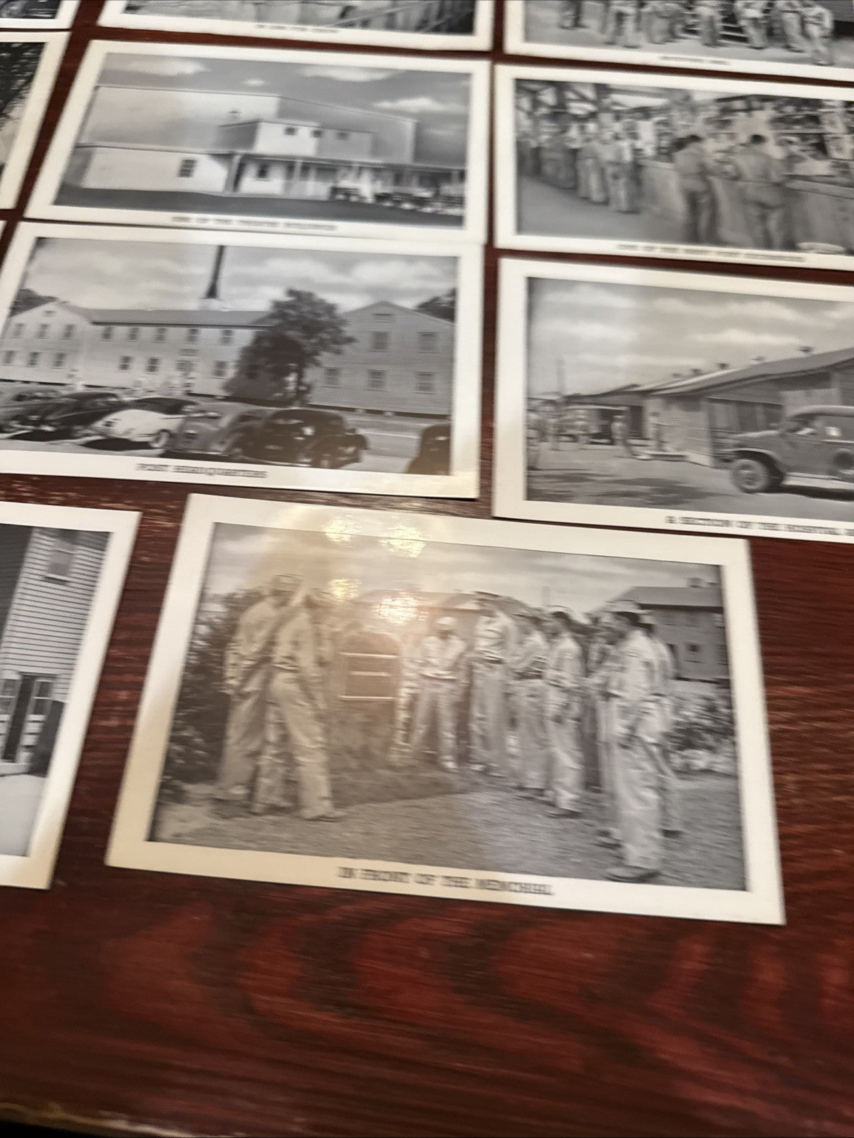 Lot of 11 Camp Kilmer NJ New Jersey Military Parade Militaria Postcard WWII 40's