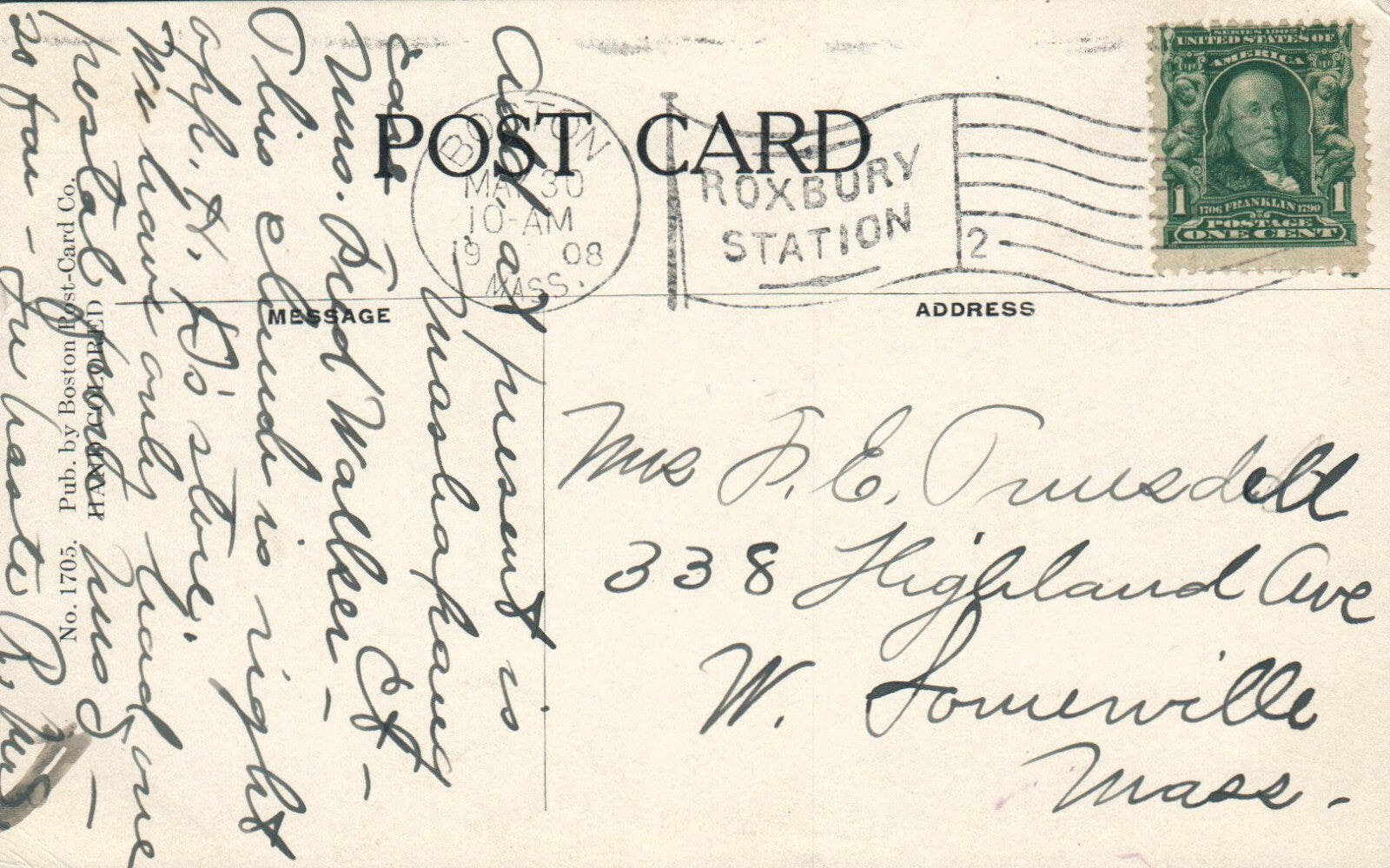 Warren St. Presbyterian Church, Duxbury, Massachusetts Mass Postcard